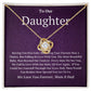 To Our Daughter Love Knot Necklace