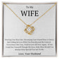 To My Wife Love Knot Necklace