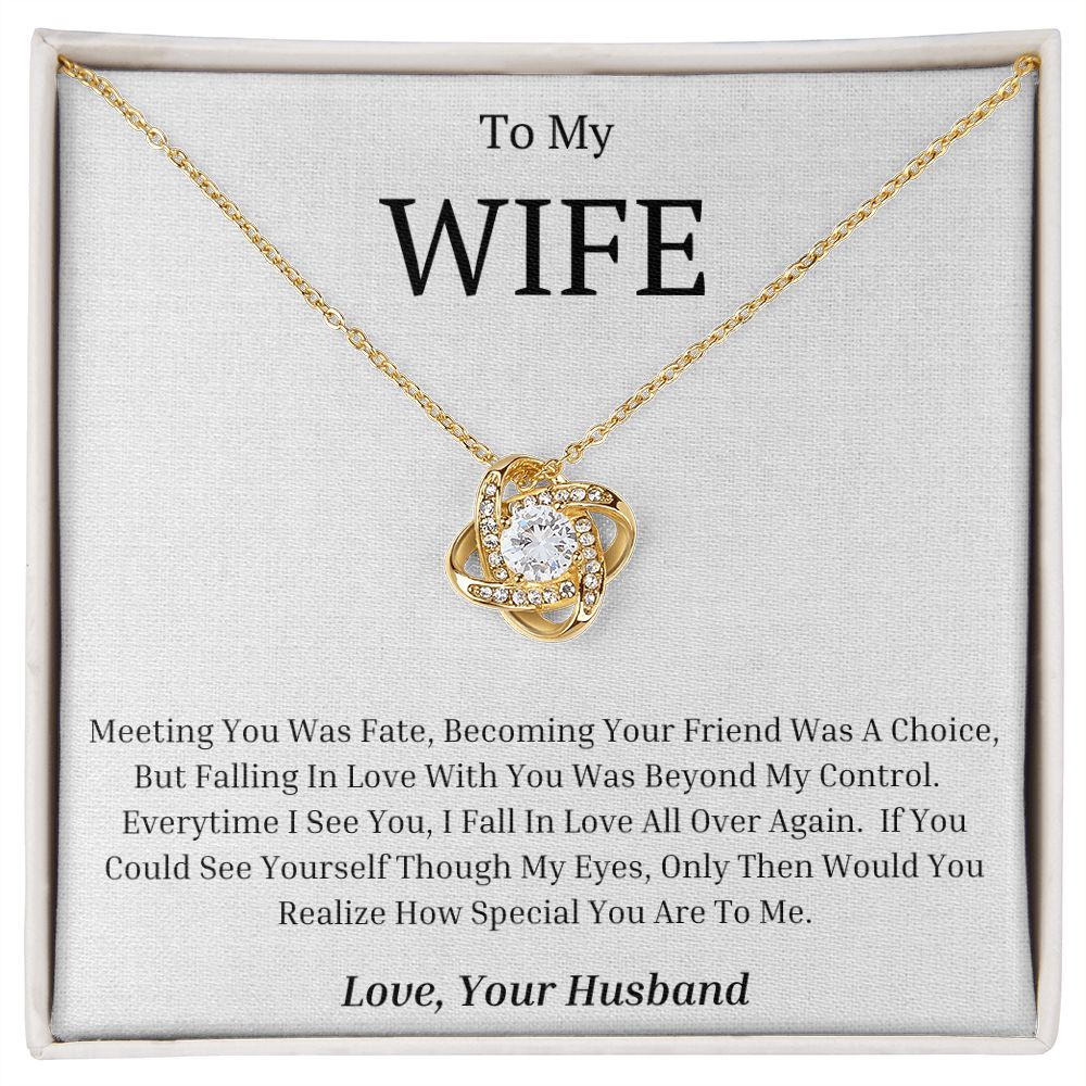 To My Wife Love Knot Necklace