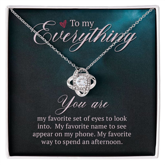 To My Everything Love Knot Necklace