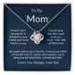 To My Mom Love Knot Necklace