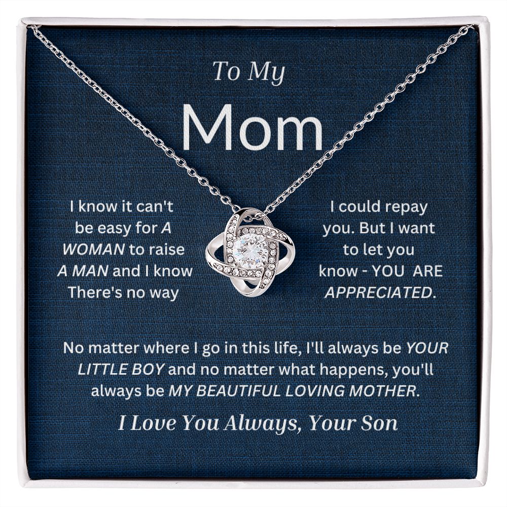 To My Mom Love Knot Necklace