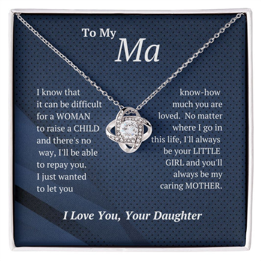 50% Off! HURRY!  (Almost Sold Out) Ma Love Knot -Necklace From-Daughter