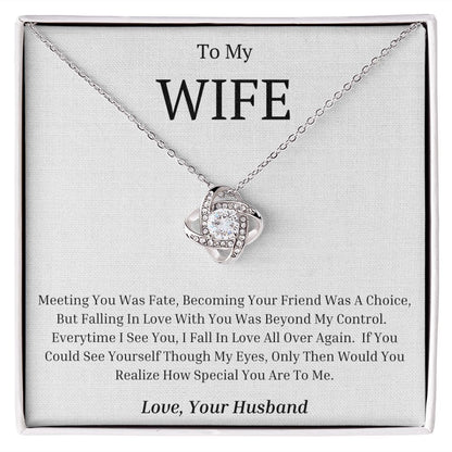 To My Wife Love Knot Necklace