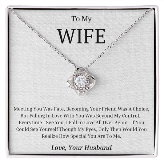 To My Wife Love Knot Necklace