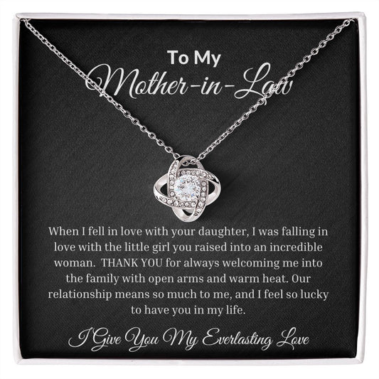 To My Mother-In-Law Love Knot Necklace