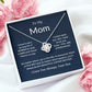 To My Mom Love Knot Necklace