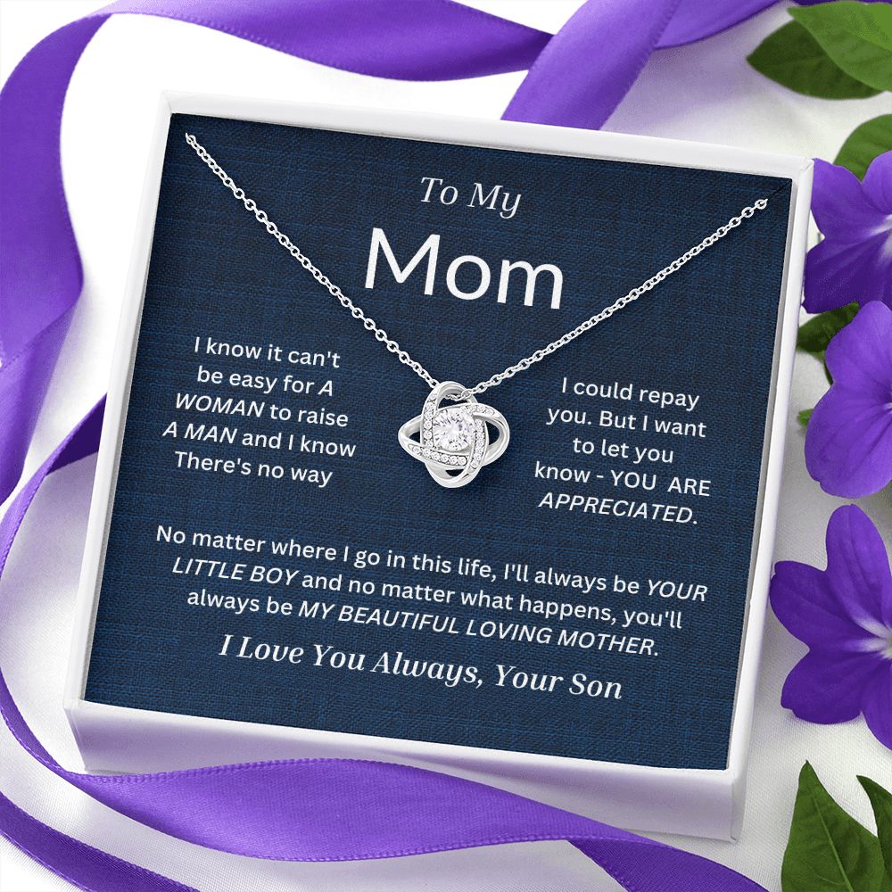 To My Mom Love Knot Necklace