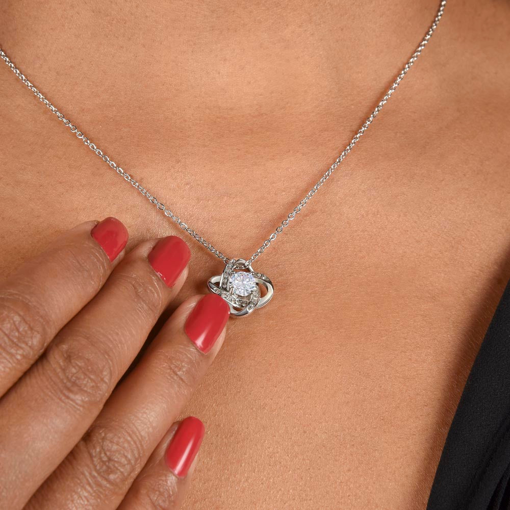 To My Mom Love Knot Necklace
