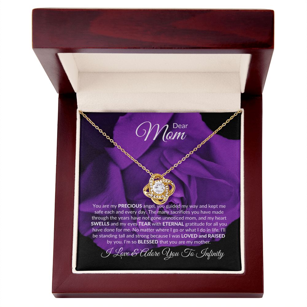 Dear Mom Love Knot Necklace