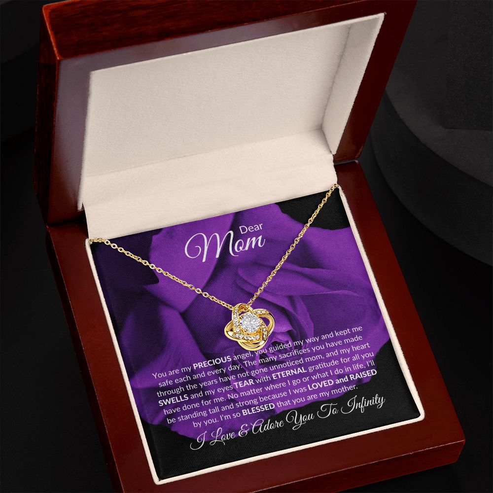 Dear Mom Love Knot Necklace