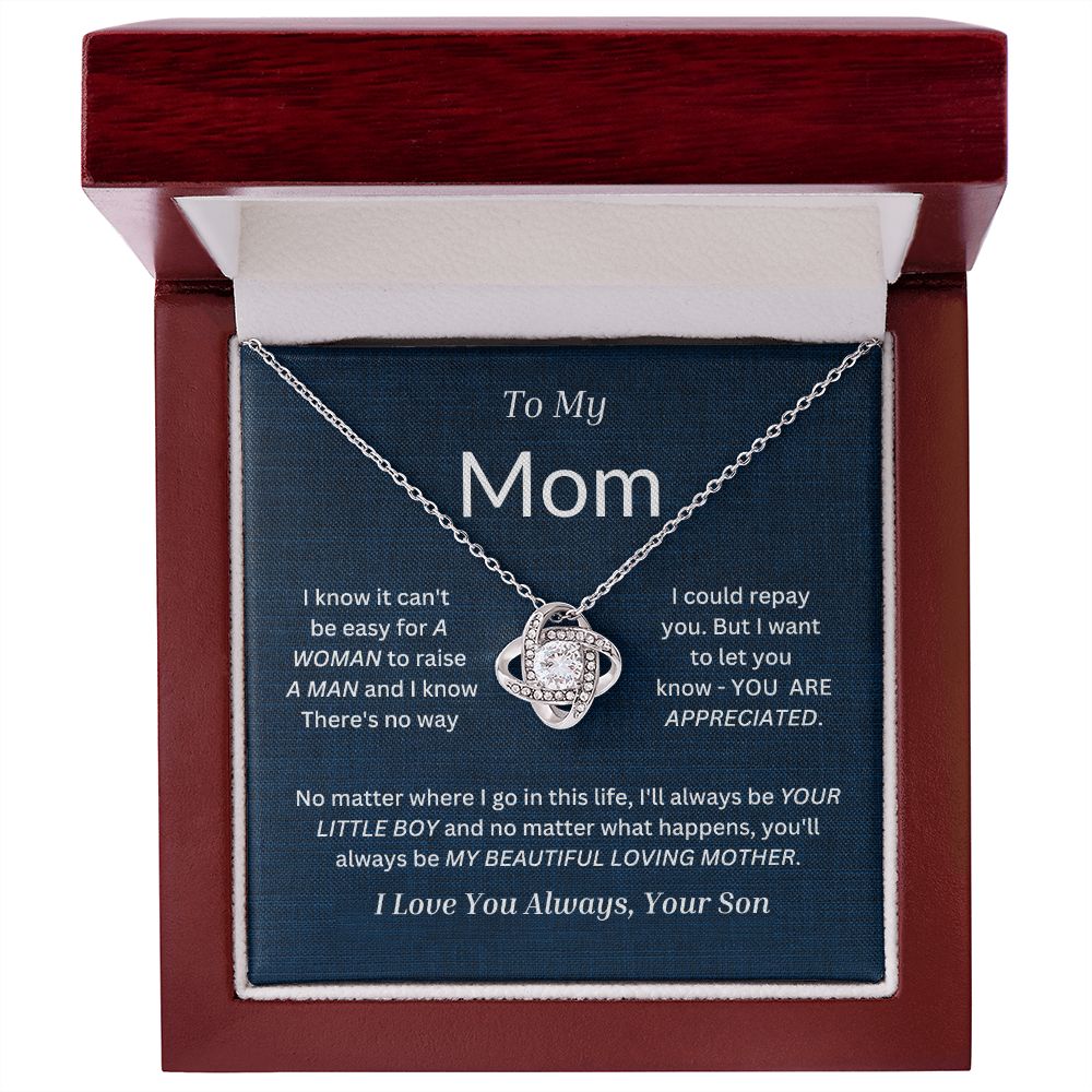 To My Mom Love Knot Necklace