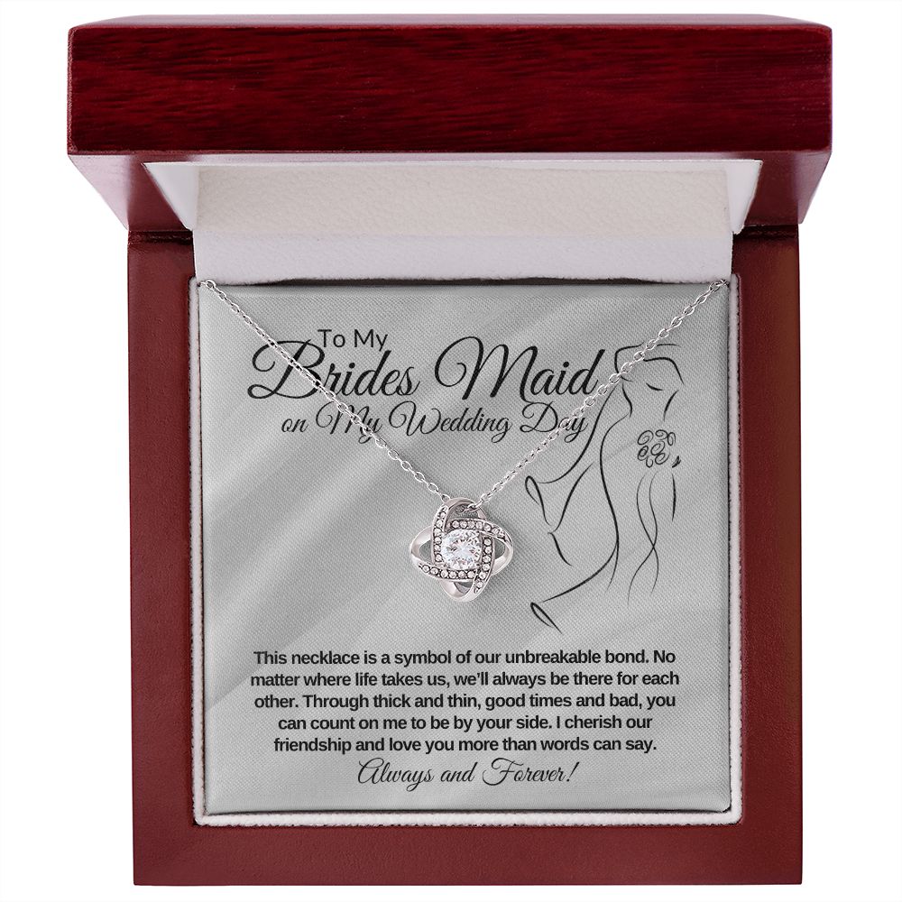 Brides Maid Love Knot Necklace