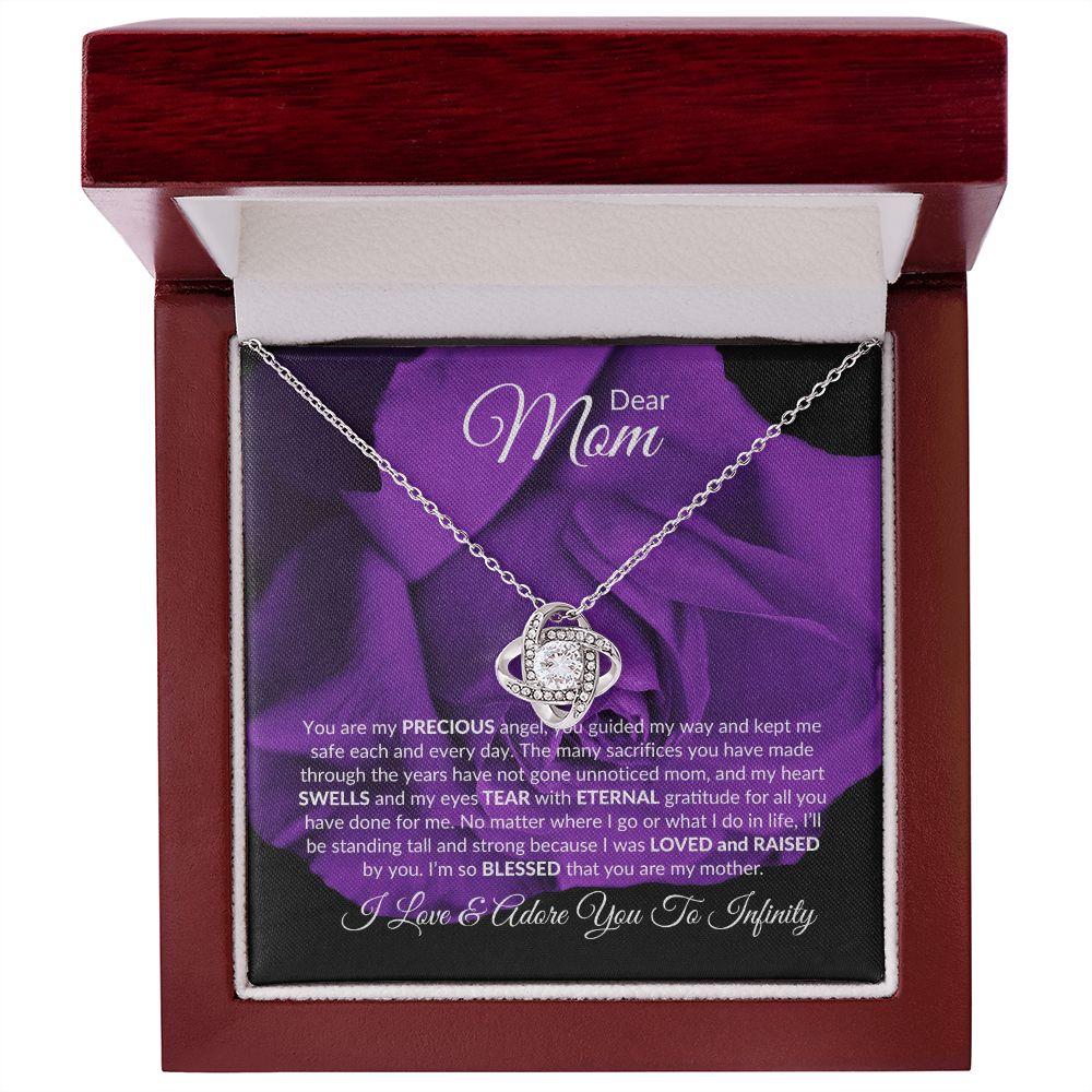 Dear Mom Love Knot Necklace
