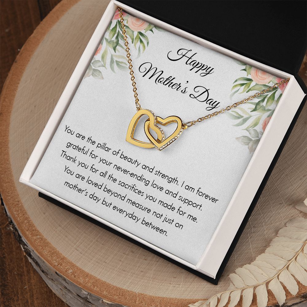 Mom- Interlocking Hearts Necklace
