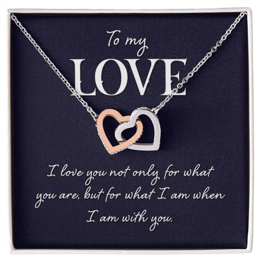 To My Love Interlocking Hearts Necklace