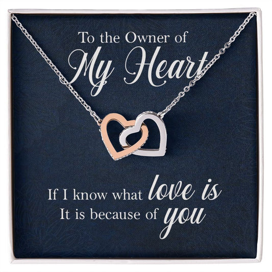 To The Owner of My Heart Interlocking Hearts Necklace