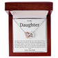 To My Daughter Interlocking Hearts necklace