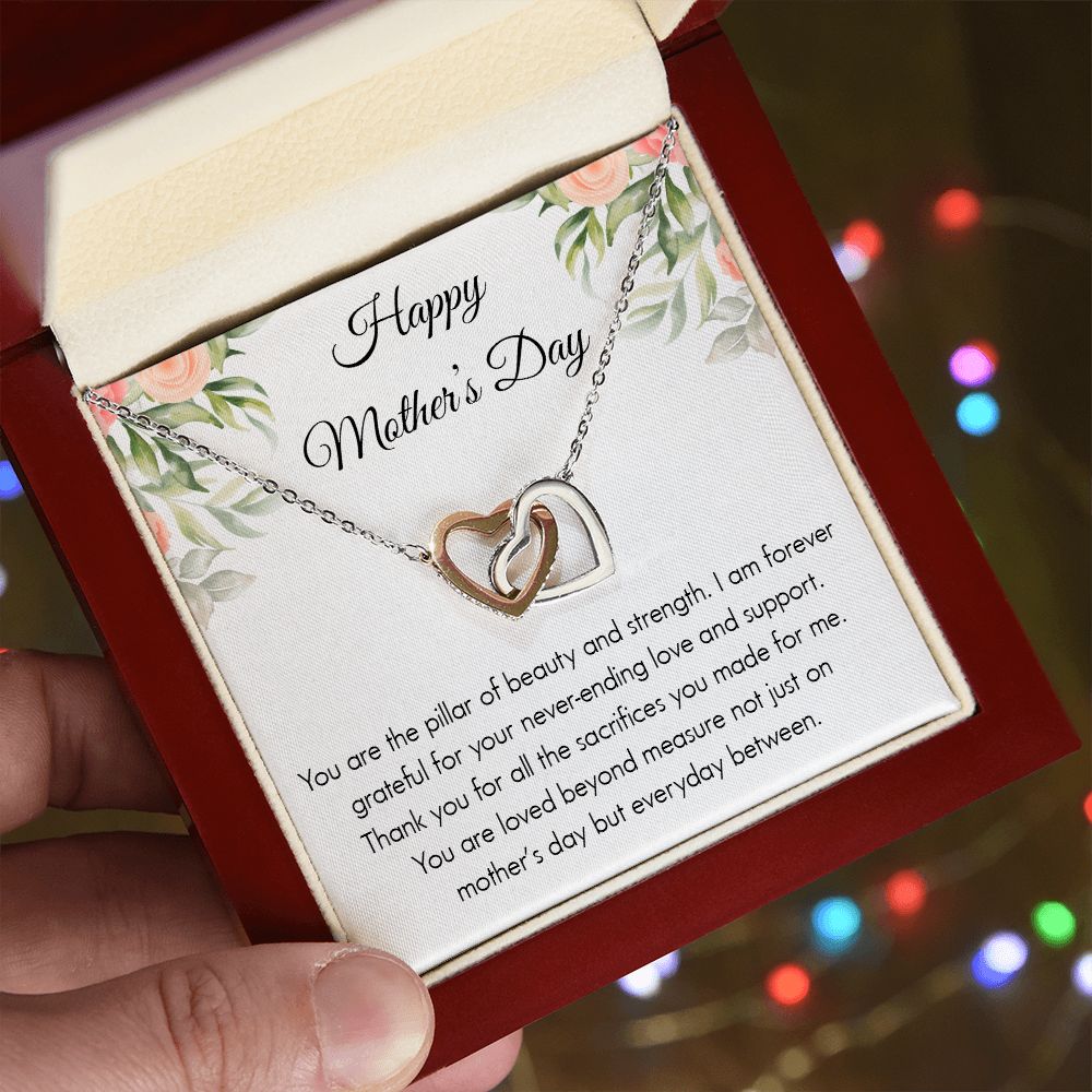 Mom- Interlocking Hearts Necklace