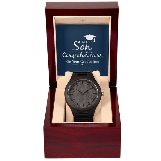 To Our Son Congratulations Wooden Watch