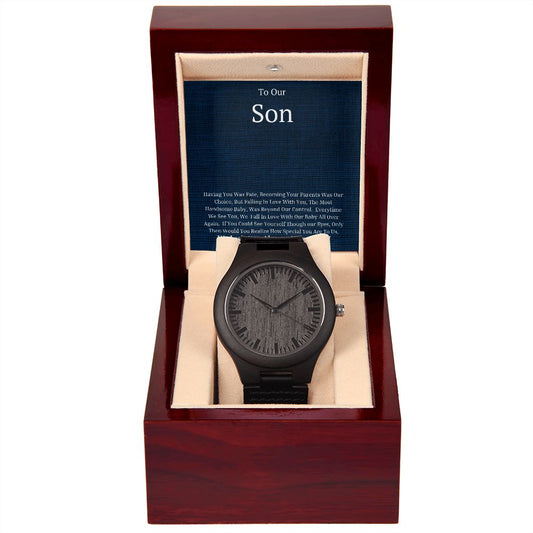To Our Son Wooden Watch