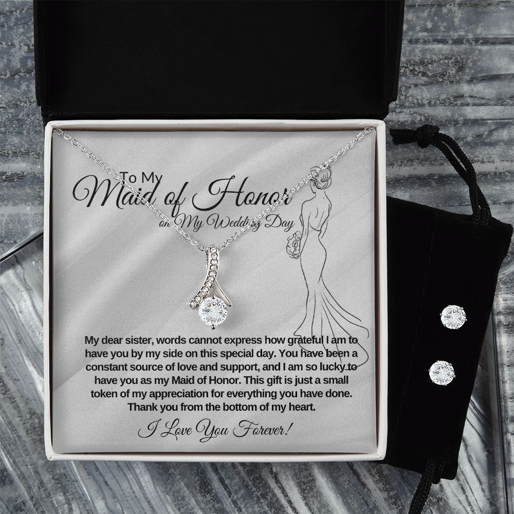 Maid of Honor (Sister) Alluring Beauty Earring and Necklace Collections