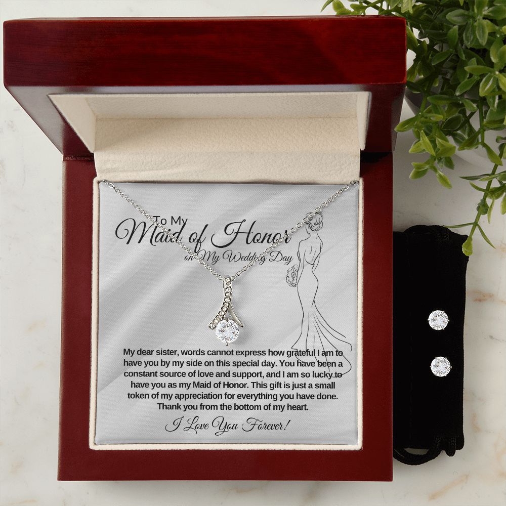 Maid of Honor (Sister) Alluring Beauty Earring and Necklace Collections