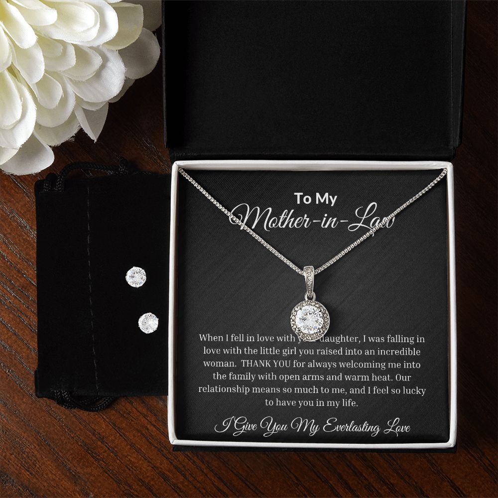 To My Mother-In-Law Eternal Hope Earring and Necklace
