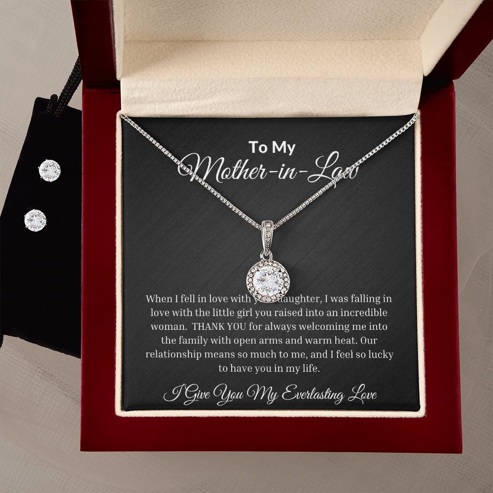 To My Mother-In-Law Eternal Hope Earring and Necklace