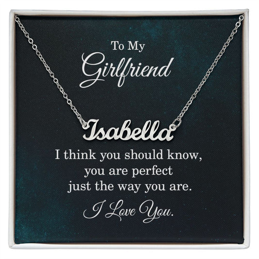 To My Girlfriend Personalized Name Necklace