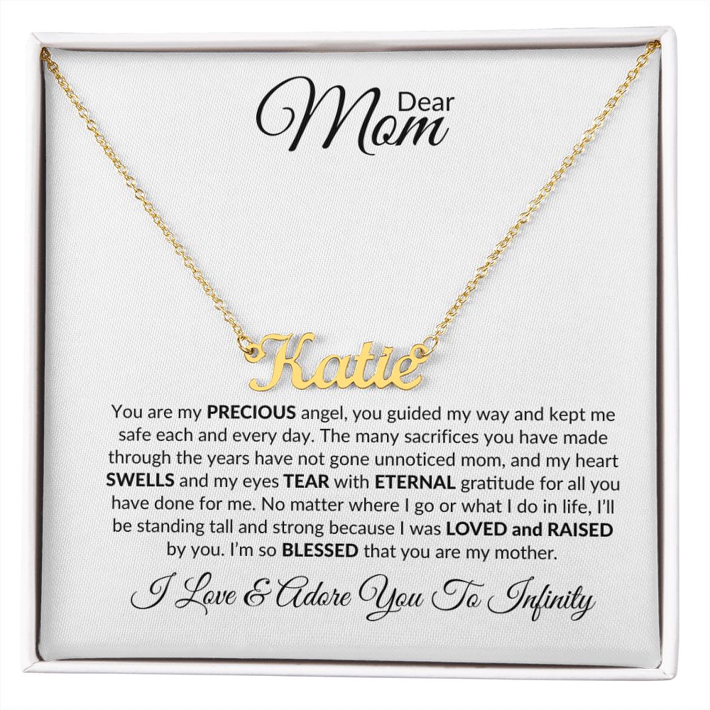 Dear on sale name necklace