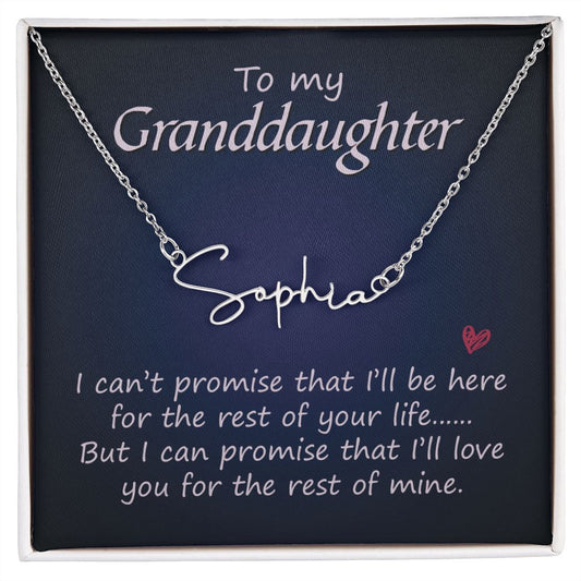 To My Granddaughter Personalized Name Necklace