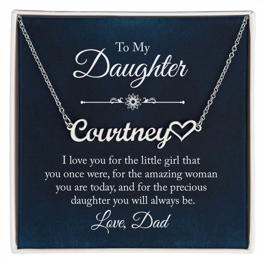 To My Daughter Personalized Name Necklace