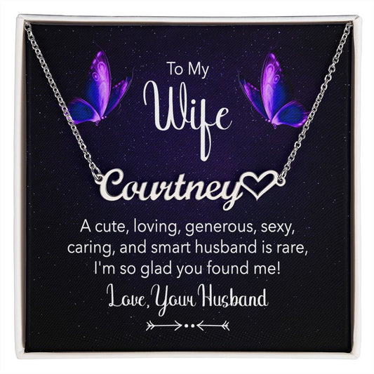 To My Wife Personalized Name Necklace