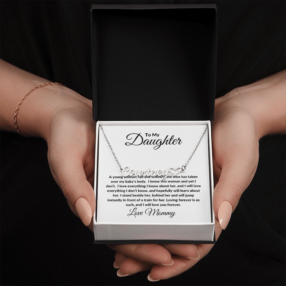 To My Daughter Personalize Name Necklace.