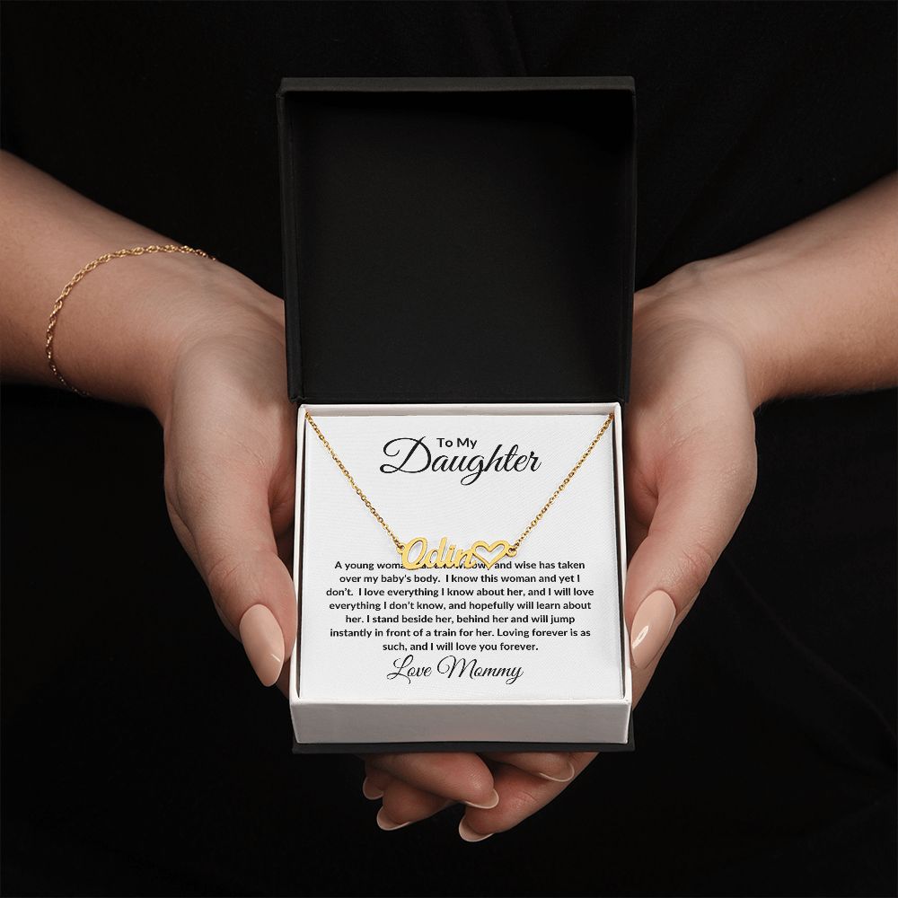 To My Daughter Personalize Name Necklace.