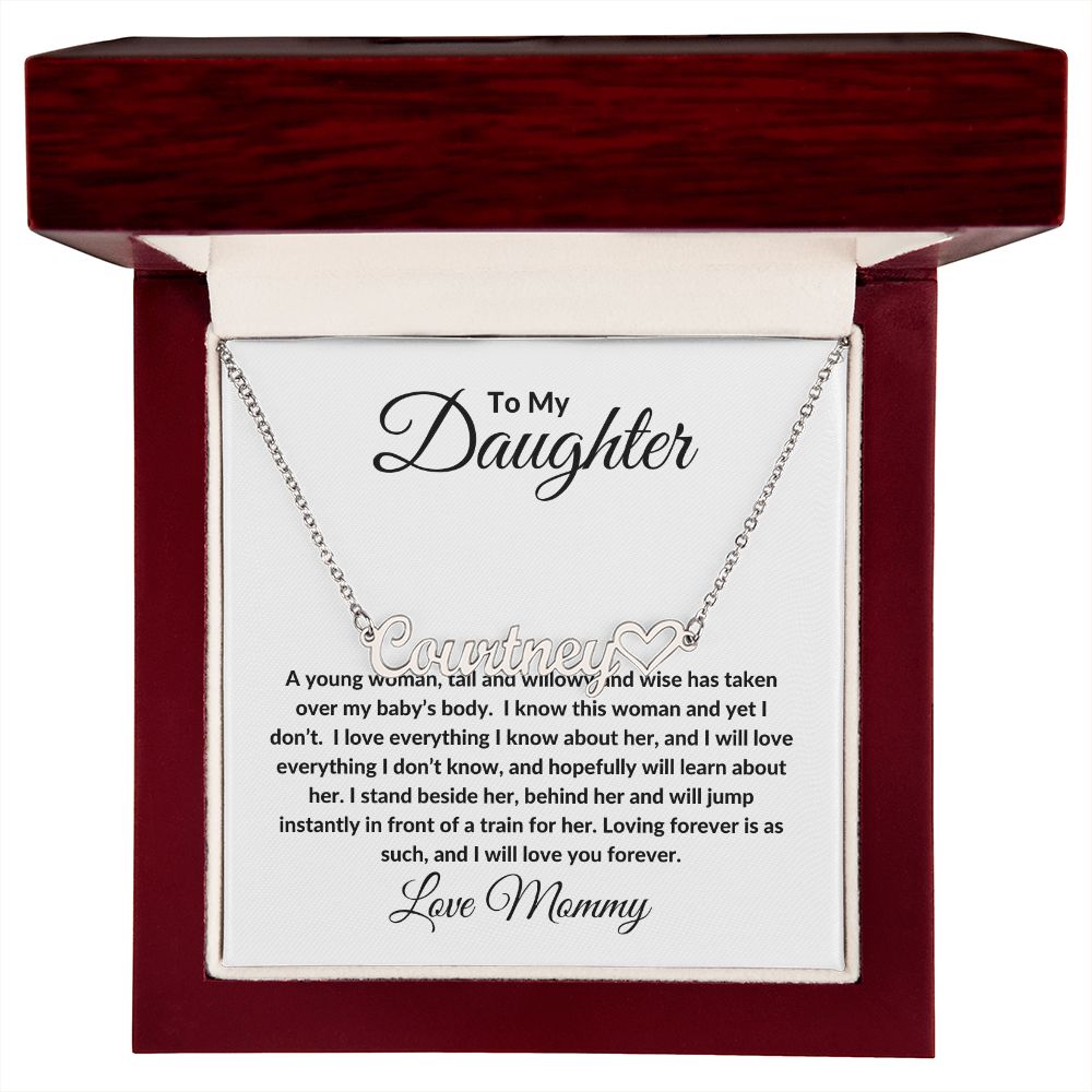 To My Daughter Personalize Name Necklace.