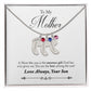 To My Mother Engraved Custom Baby Feet Necklace with Birthstone.