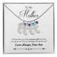 To My Mother Engraved Custom Baby Feet Necklace with Birthstone.