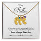 To My Mother Engraved Custom Baby Feet Necklace with Birthstone.
