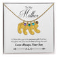 To My Mother Engraved Custom Baby Feet Necklace with Birthstone.