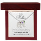 To My Mother Engraved Custom Baby Feet Necklace with Birthstone.