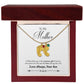 To My Mother Engraved Custom Baby Feet Necklace with Birthstone.