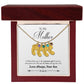 To My Mother Engraved Custom Baby Feet Necklace with Birthstone.