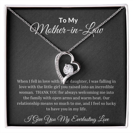 To My Mother-In-Law Forever Love Necklace