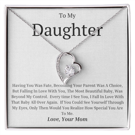 To My Daughter Forever Love Necklace
