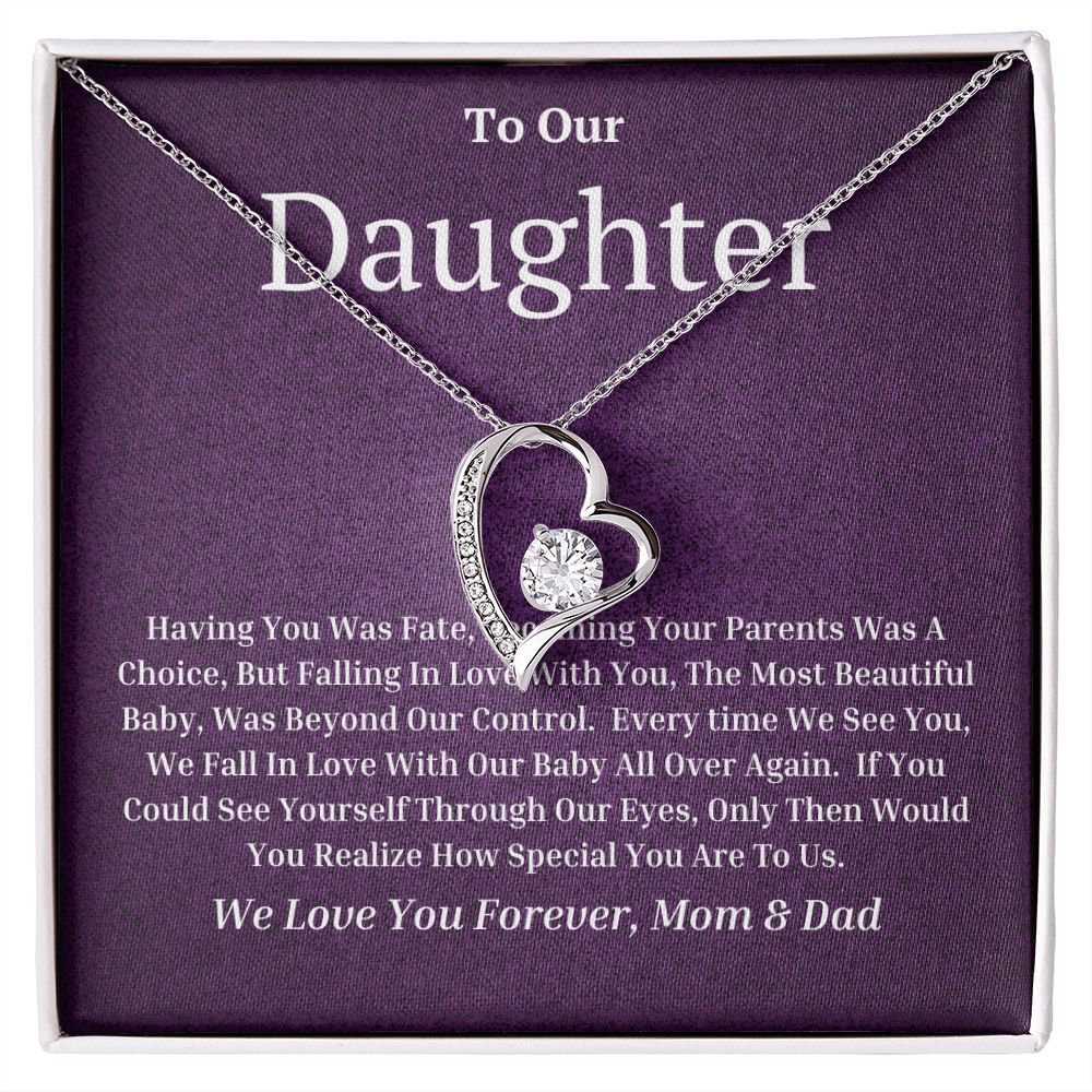To Our Daughter Forever Love Necklace