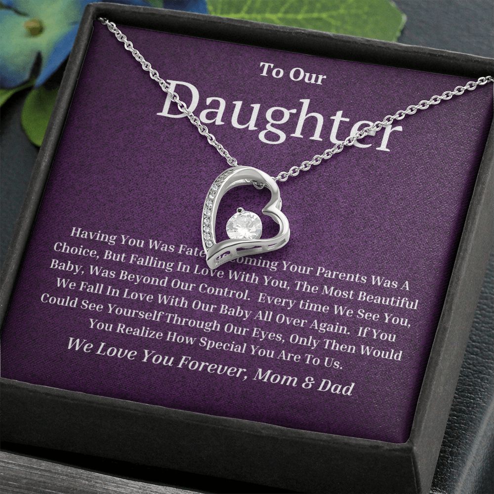 To Our Daughter Forever Love Necklace