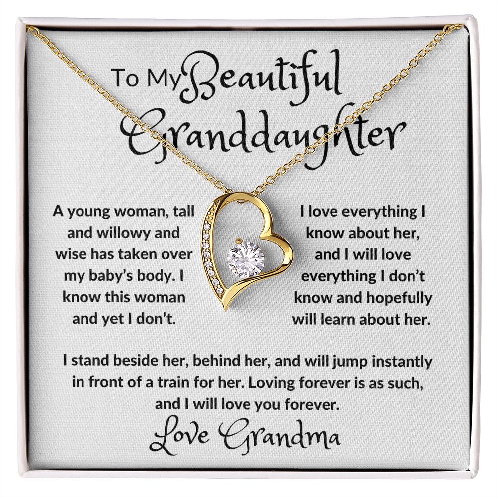My Beautiful Granddaughter Forever Love Necklace