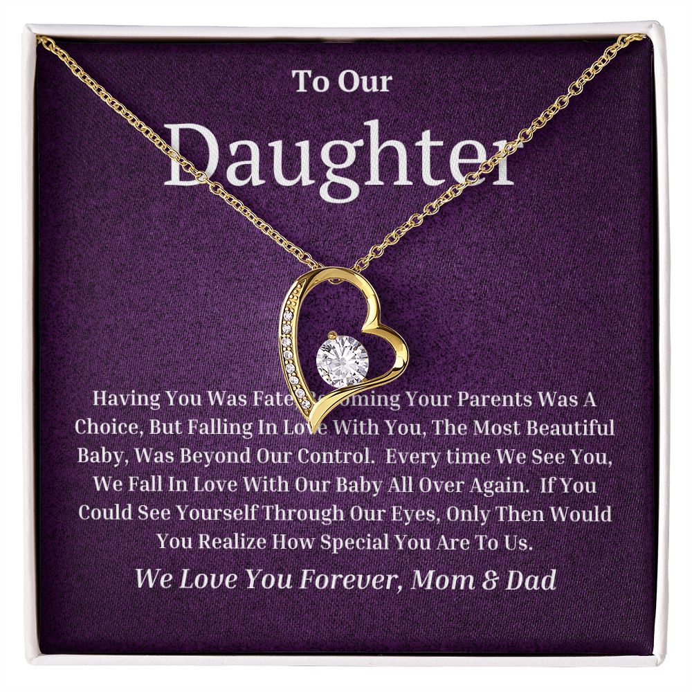 To Our Daughter Forever Love Necklace
